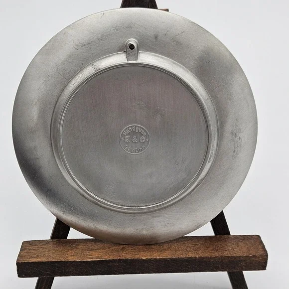 Vtg German Pewter (94% Zinc) Plate Adolf Griebjaber Depucting The Poor Poet - Picture 8 of 11